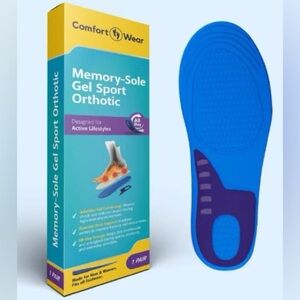 👟 Comfort Wear Unisex Memory-Sole Gel Sport Orthotic size Small